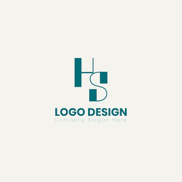 HS Monogram Logo vector pictogram sjabloonontwerp