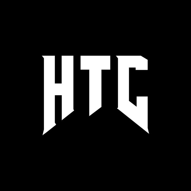 HTC letter logo design for technology company HTC logo design black and white color combination HTC logo HTC vector HTC design HTC icon HTC alphabet HTC typography logo design