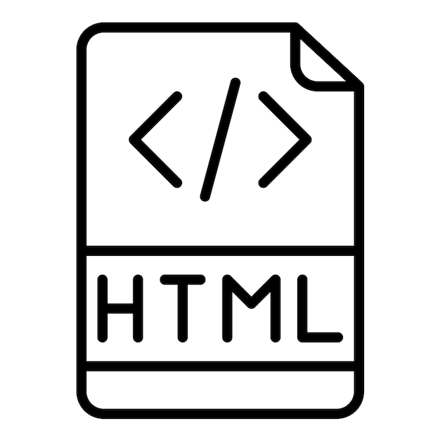HTML-bestandsvectorillustratiestijl