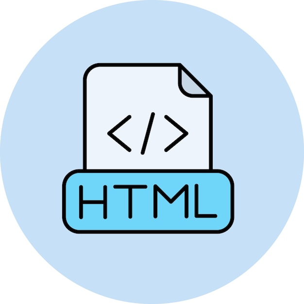 Html 파일 평면 일러스트레이션