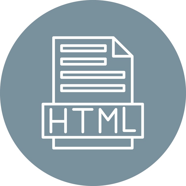 HTML File Vector Illustration Style