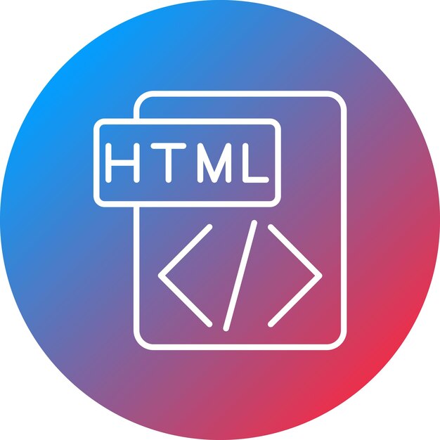 Vector html-icon vector afbeelding kan worden gebruikt voor copywriting