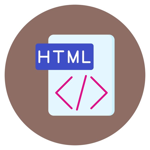 HTMLアイコンベクトル画像はコピーライティングに使用できます