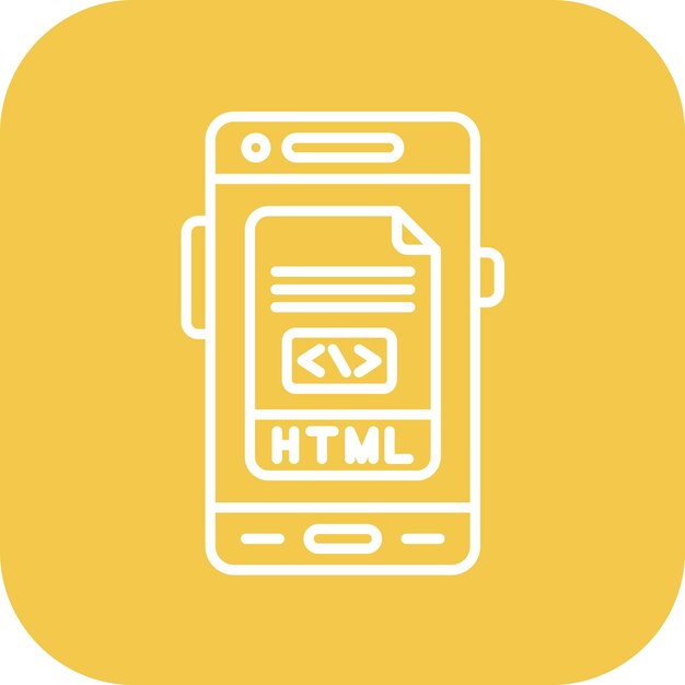 Html-iconen vectorbeeld Kan worden gebruikt voor mobiele appontwikkeling