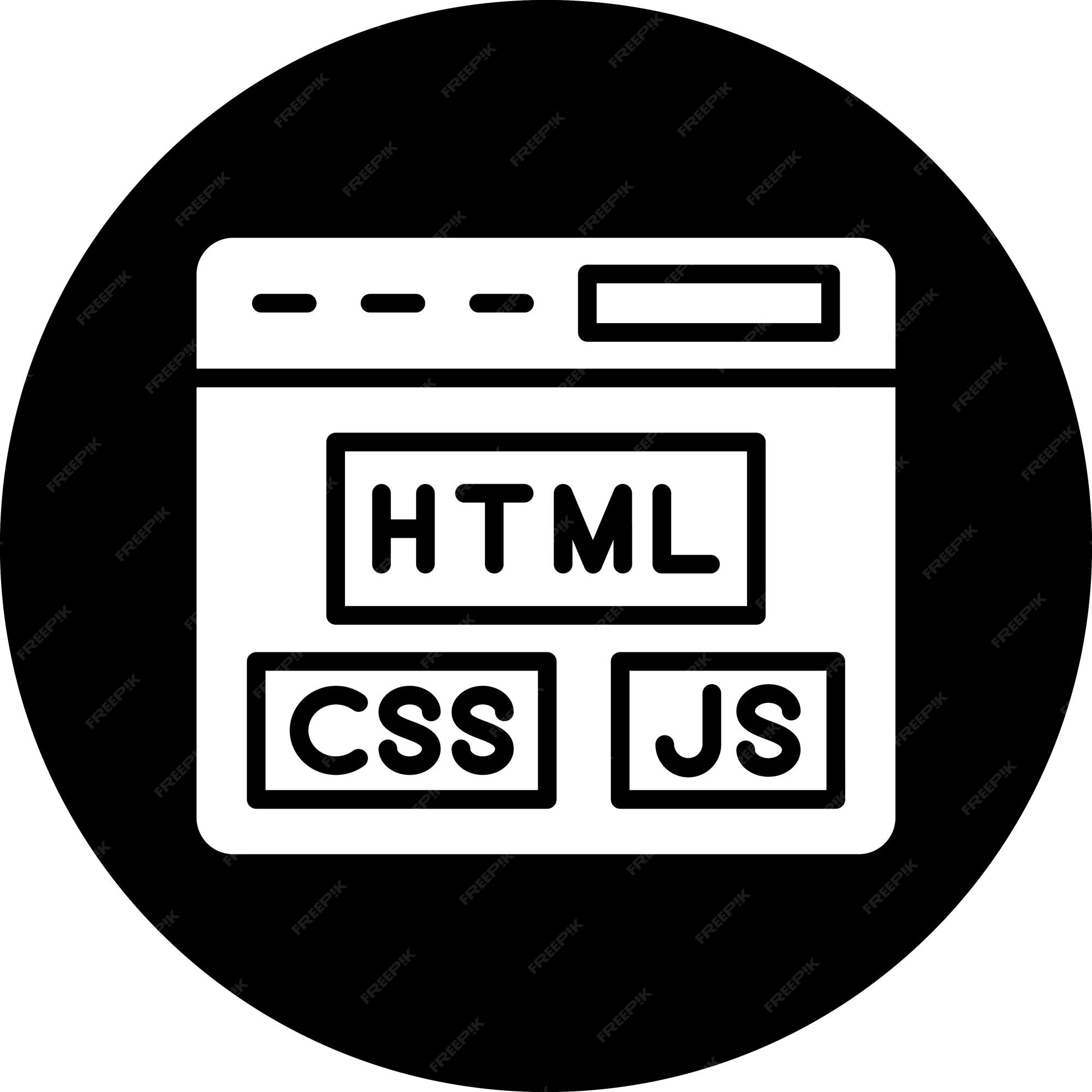 Premium Vector | Html Js Css Icon Style