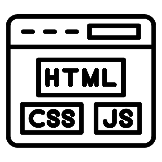 Premium Vector | Html Js Css Icon Style