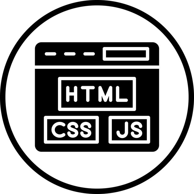 Vector html js css icon style