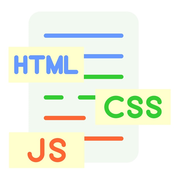 Вектор html js css стиль иконки