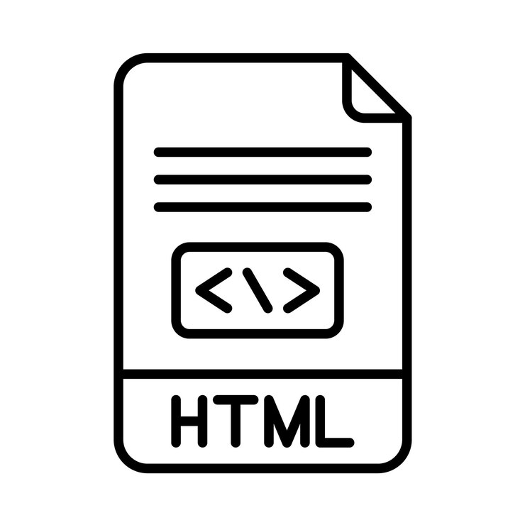 Vector html line illustration