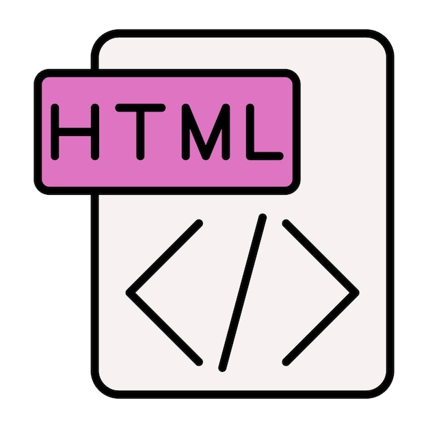 Vector html platte illustratie