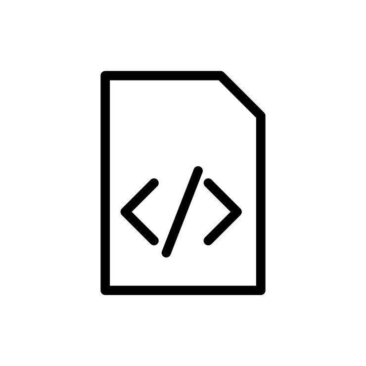 Vector html脚本图标设置代码标签和web编程向量符号以黑色填充和概述的风格数字创造标志