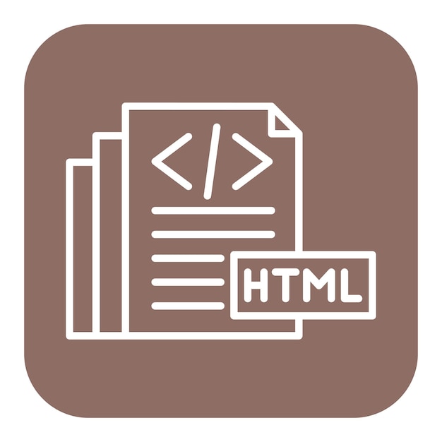 Икона векторного HTML может быть использована для иконного набора без кода
