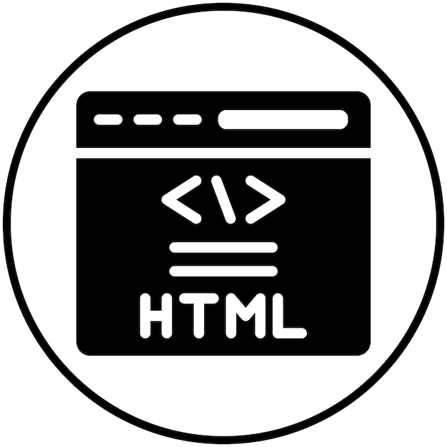 HTML vector icon illustration of No Code iconset