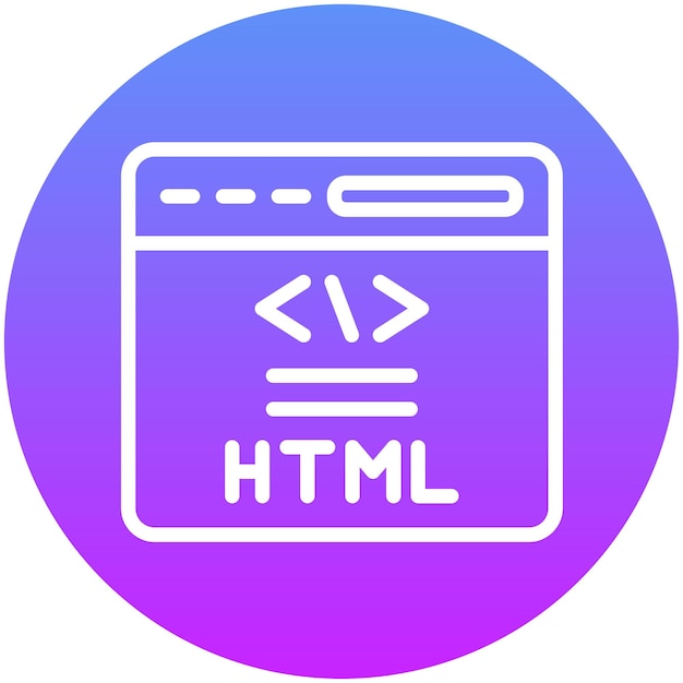 HTML-vectorpictogram illustratie van No Code pictogram