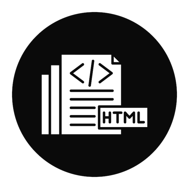 HTML-vectorpictogram Kan worden gebruikt voor No Code-pictogram