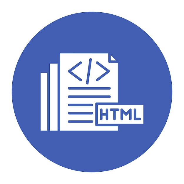 HTML-vectorpictogram Kan worden gebruikt voor No Code-pictogram