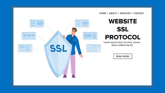 Https-website ssl-protocolvector