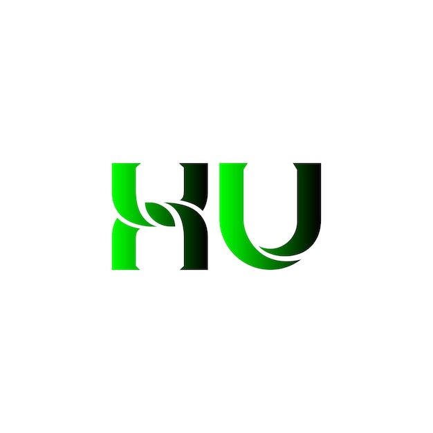 Vector hu logo design illustrator