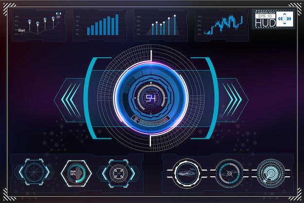 HUD background outer space. 