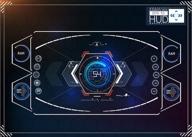 HUD фон космического пространства.