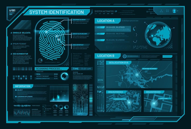 HUD biometric fingerprint access control interface