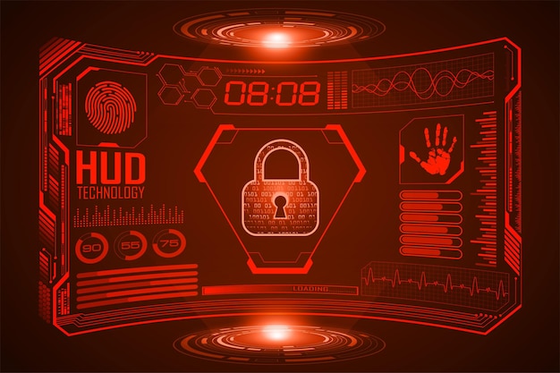 hud circuit future technology concept background