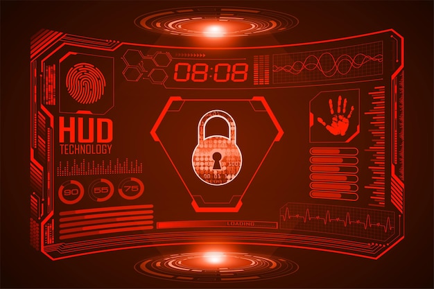 hud circuit future technology concept background