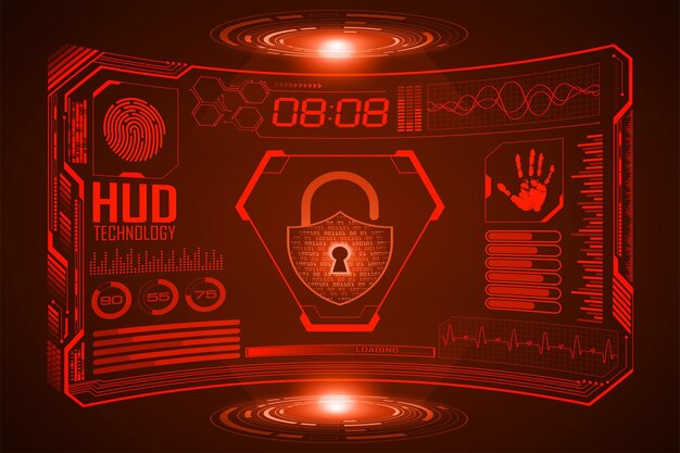 hud circuit future technology concept background