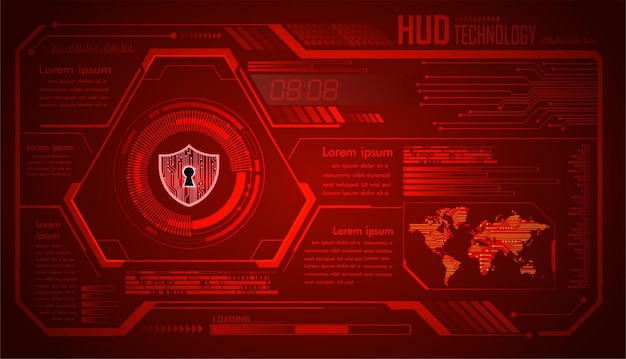 hud 사이버 회로 미래 기술 개념 배경