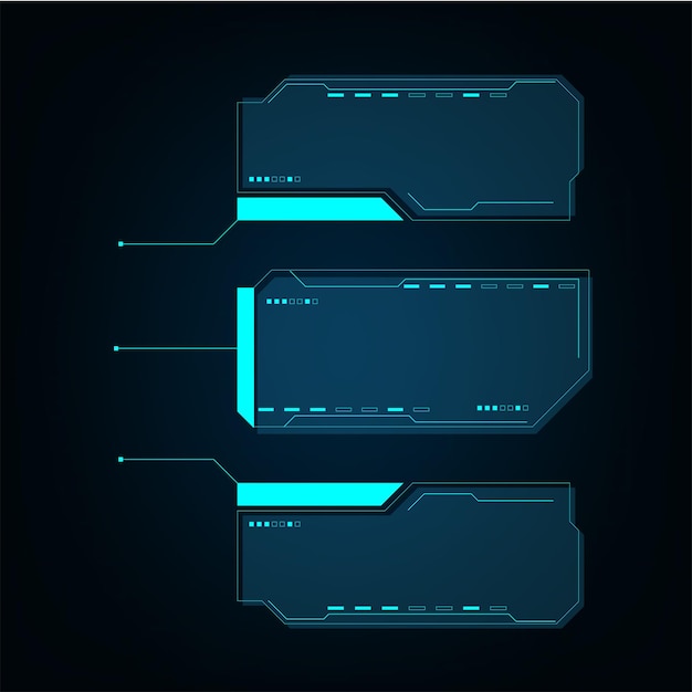 Hud elaments, 미래 요소 사용자 화면 모니터 인터페이스 벡터 일러스트 레이 션