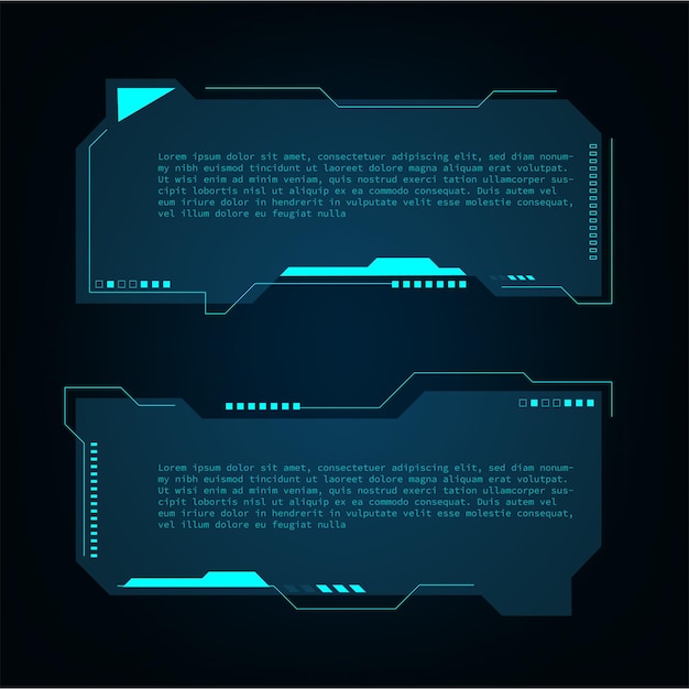 Hud Elaments, 미래 요소 사용자 화면 모니터 인터페이스 벡터 일러스트 레이 션