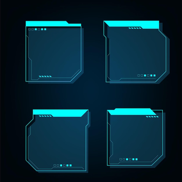 Hud elaments, futuristic elements user screen monitor interface vector illustration