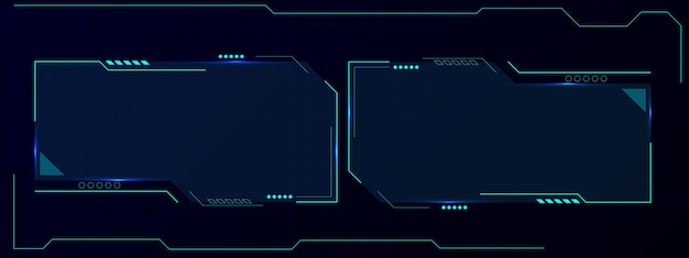 Hud elaments, футуристические элементы пользовательского экрана монитора интерфейс векторной иллюстрации