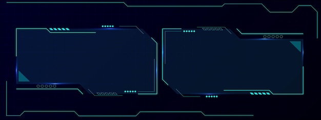 Hud elaments、未来的な要素ユーザー画面モニター インターフェイス ベクトル図