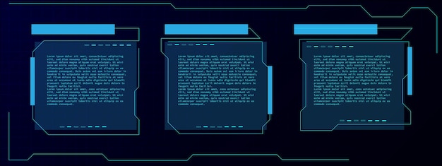 Hud elaments, Futuristic Elements User Screen Monitor Interface Vector Illustration