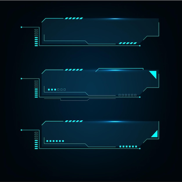 Hud elaments, futuristische elementen gebruiker scherm monitor interface vectorillustratie