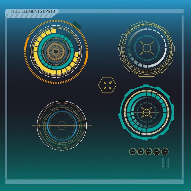 Hud elements forex graphvector illustration