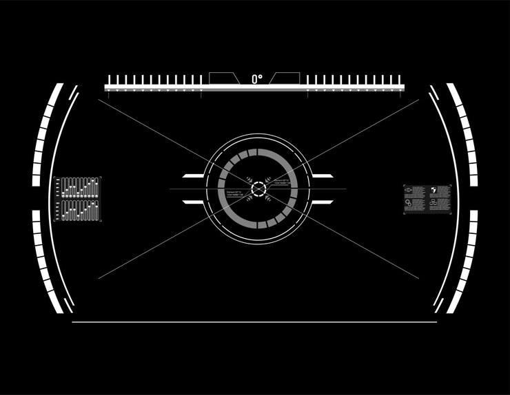 Vector hud elementsgraphvector illustrationheadup display elements for the web