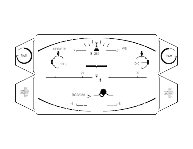 hud elementsgraphvector illustrationheadup display elements for the web