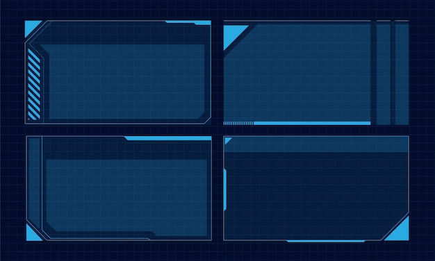 Hud 프레임 미래 게임 대상 테두리 공상 과학