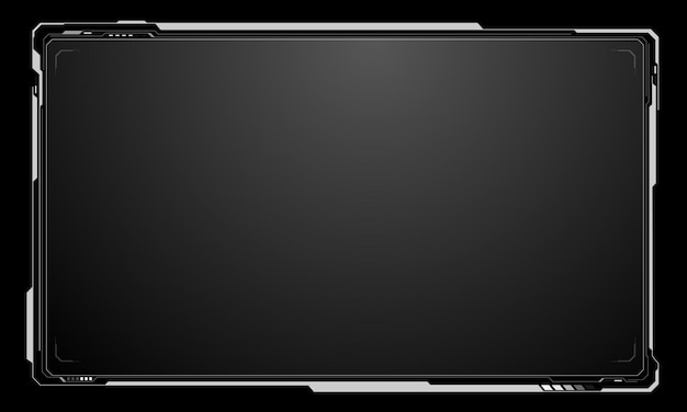 hud frames white grey user interface elements design modern technology futuristic control panel screen digital hologram window gaming menu touching cyber monitor set on black background vector