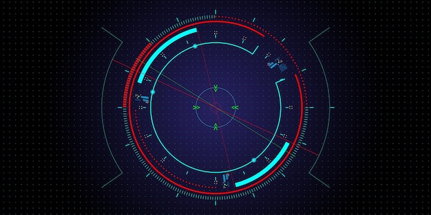 Vector hud and fui for new interface computer or smart phone