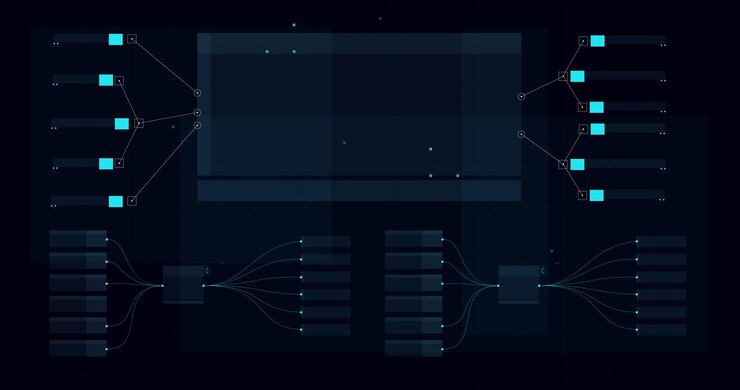 Vector hud fui template for widescreen without text