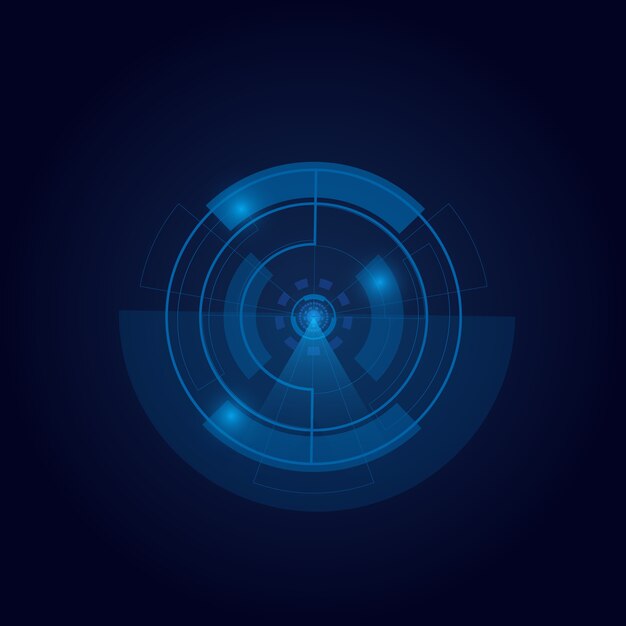 Vector hud futuristic element isolated on dark background. hi-tech user interface.