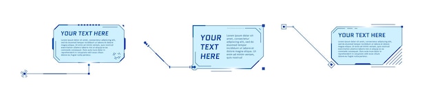 Hud futuristic style callout titles on white background infographic call arrow box bars and modern