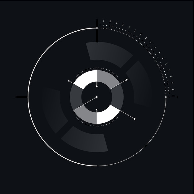 Vector hud futuristic template. light digital of technology design