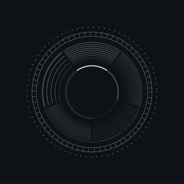 Vector hud futuristic template. light digital of technology design