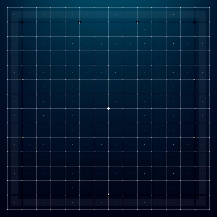 Vector hud grid radar mesh or digital dashboard backdrop