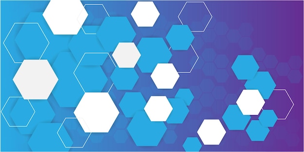 HUD Hexagon futuristische achtergrondvector voor technologie en financiën concept en onderwijs