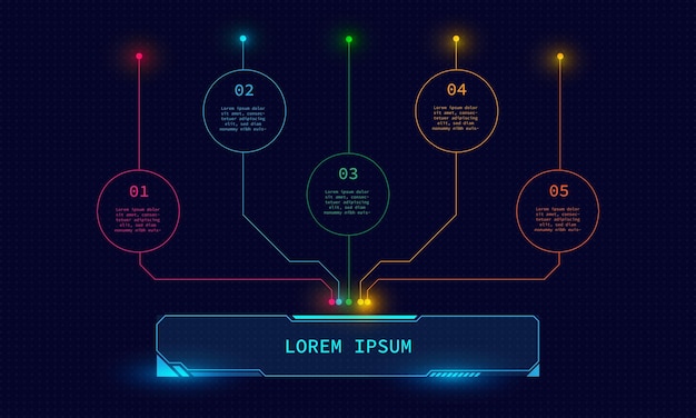 Vector hud infographic